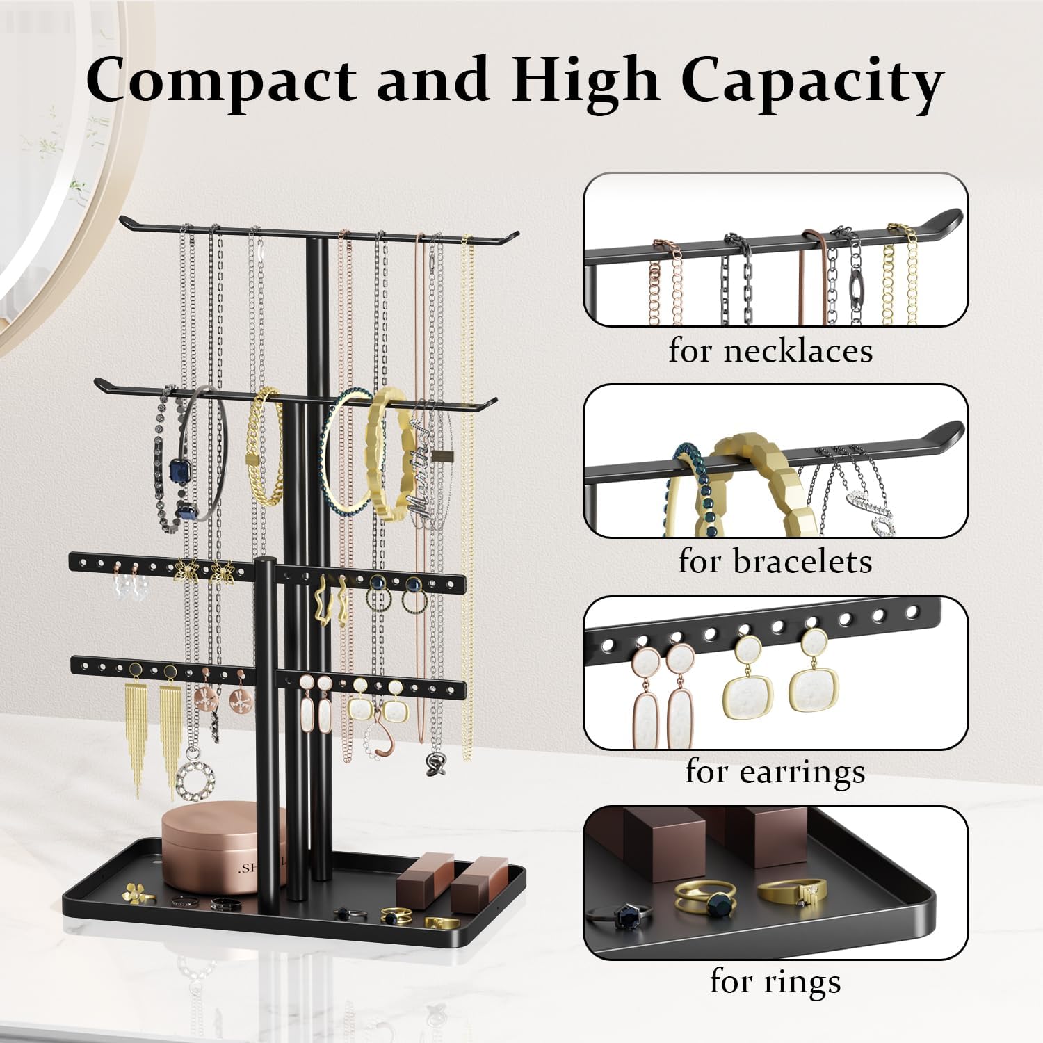 Jewelry Stand, Jewlery Holder, Jewlery Organizer, Jewelry Hanger-14.5 Jewelry Stand, Jewlery Holder, Jewlery Organizer, Jewelry Hanger-14.5